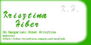 krisztina hiber business card